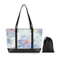 thumbnail image 7 of FORMRS Canvas Laptop Tote Bag for Women with 15.6" Computer Compartments Shoulder Handbag, Pastel Flower Pattern, 7 of 7
