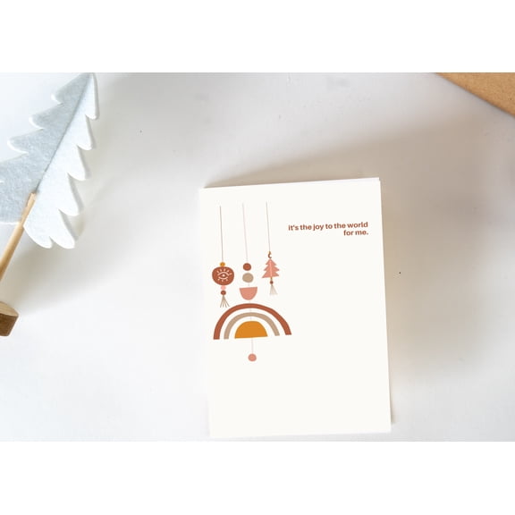 Kindred Paper, Joy to the World Holiday Greeting Card
