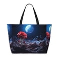 thumbnail image 2 of Honeii Artistic Moon Rose for Tote Bag with Adjustable Strap,Beach Bag, Waterproof Sandproof Beach Tote Bag, Large Capacity Foldable Beach Bags, 2 of 7