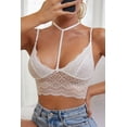 thumbnail image 3 of POGLIP Women's White Strappy Lace Bralette, 3 of 6