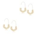 thumbnail image 1 of Transemion 1 Pair Rattan Earrings Half-hexagon Handmade Great Quality for Girl Woman white 2Set, 1 of 6