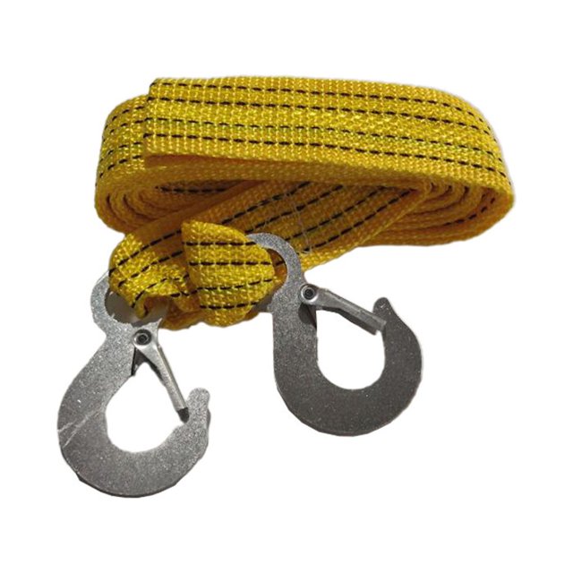 kurtrusly 2 Anti Slipping Hooks Heavy Duty Car Tow Cable 3 Ton 6 Ton Emergency Trailer Rope Vehicle Nylon Strap