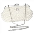 thumbnail image 2 of 2X Bolsos de Mano de Perlas para Mujer, Bolso de Noche, Bolso de Mano para Boda, Bolso con Cadena para Cena, Fiesta, 2 of 7