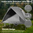 thumbnail image 5 of 2 Person Elevated Camping Cot Tent with Rain Cover, Foldable Off Ground Camping Bed for Adults, 5 of 9