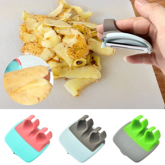 Stainless Steel Peeler, Finger Guard Fruit and Vegetable Peeler Featuring Protective Design for Safe and Easy Peeling Of Melons, Potatoes and Apples, Durable Kitchen Tool for Daily Use Blahzhy