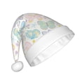 thumbnail image 2 of Fuzoiu Colorful Butterfly Print Santa Hat Christmas Hat for Adults,Santa Hats with Pompom, Unisex Xmas Holiday Hat for Christmas New Year Festive Party Supplies, 2 of 6
