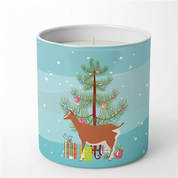 Carolines Treasures BB9248CDL 3.75 x 3.25 in. Unisex Toggenburger Goat Christmas 10 oz Decorative Soy Candle, Teal
