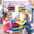 thumbnail image 4 of Huge Wave Toddler Toys for 1 2 3 Years Old Kids, 2 in 1 Pound Ball Toy & Car Ramp Race Track, Montessori Toys for 12-18 Months Toddler, Early Learning Educational Gift for 12-36 Months Boys Girls, 4 of 8