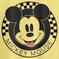 thumbnail image 2 of Junior's Mickey & Friends Checkered Mickey Mouse Portrait Racerback Tank Top Banana X Large, 2 of 4