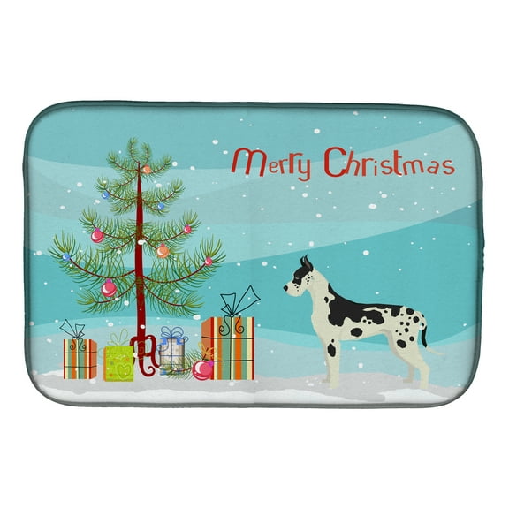 Great Dane Christmas Tree Dish Drying Mat
