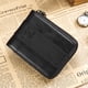 thumbnail image 2 of Billetera de Cuero Cartera de cuero genuino con cremallera plegable para hombres RFID Safe Travel Pu BULL CAPTAIN Billetera de Cuero, 2 of 7