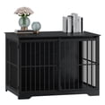 thumbnail image 4 of Hzuaneri 44 Inch Dog Crate Furniture, XL Indoor Dog Kennel for Large Dog with Barn Door, Heavy Duty Wooden Dog Cage as TV Stand & End Table, Black, 4 of 8