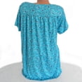 thumbnail image 2 of Women's Fashion Printed T-Shirt V-Neck Tunic Tops Plus Size Short Sleeve Shirt, 2 of 3