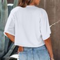thumbnail image 4 of Women Blouses Elegant Casual Short Sleeve Summer Clothes for Women 2025 Vacation Trendy Womens Tops Dressy Casual Short Sleeve Women Clothing Tops, 4 of 5