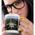 thumbnail image 2 of 3drose, Aerial View of the Lincoln Memorial, 15oz Two-tone Yellow Mug, 2 of 6