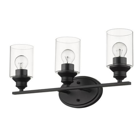 

HomeRoots 398779 Gemma 3-Light Vanity Matte Black