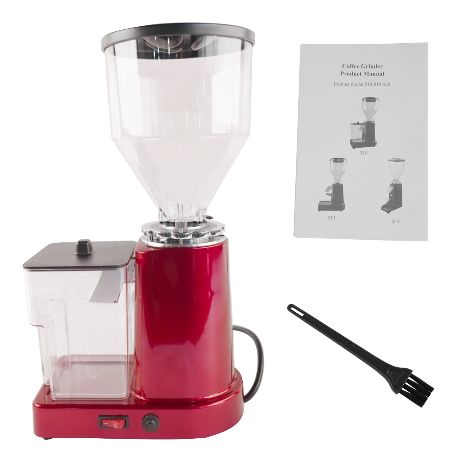 GELUOXI Electric Coffee Bean Grinder 35oz Flat Burr Coffee Grinder with 19 Grinding Settings Adjustable Bulk Coffee Grinder Large Capacity (Red/Black)