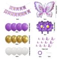thumbnail image 2 of Kit de arco de globos con forma de mariposa morada, 38 piezas | Lavender G, 2 of 2