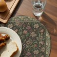 thumbnail image 3 of Sage Green Floral Boho Round 15 Inch Placemats Set of 8, Ethnic Tribe Abstract Art Flower HeatResistant Non Slip Place Mats for Dining Table, Wipeable Braided Kitchen Table Mats for Housewarming, 3 of 9