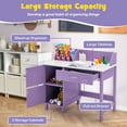thumbnail image 5 of Costway Kids Wooden Study Desk & Chair Writing Table with Drawer Storage Cabinet, 5 of 10