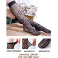 thumbnail image 5 of CAILDANL 4 Pairs Women's Fishnet Knee High Socks - Stylish Black + Hollow Out, 5 of 6
