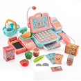 thumbnail image 2 of Mini caja registradora de supermercado simulada para niños, juguete de caja registradora electrónica, contador haitiano, juego de simulación para niña25 piezas rosa zhangmengya unisex, 2 of 2