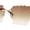 Gold Tortoise - Brown, variant on Womens Luxury Rimless Beveled OG Plastic Wood Buff Arm Metal Sunglasses Gold Black - Blue