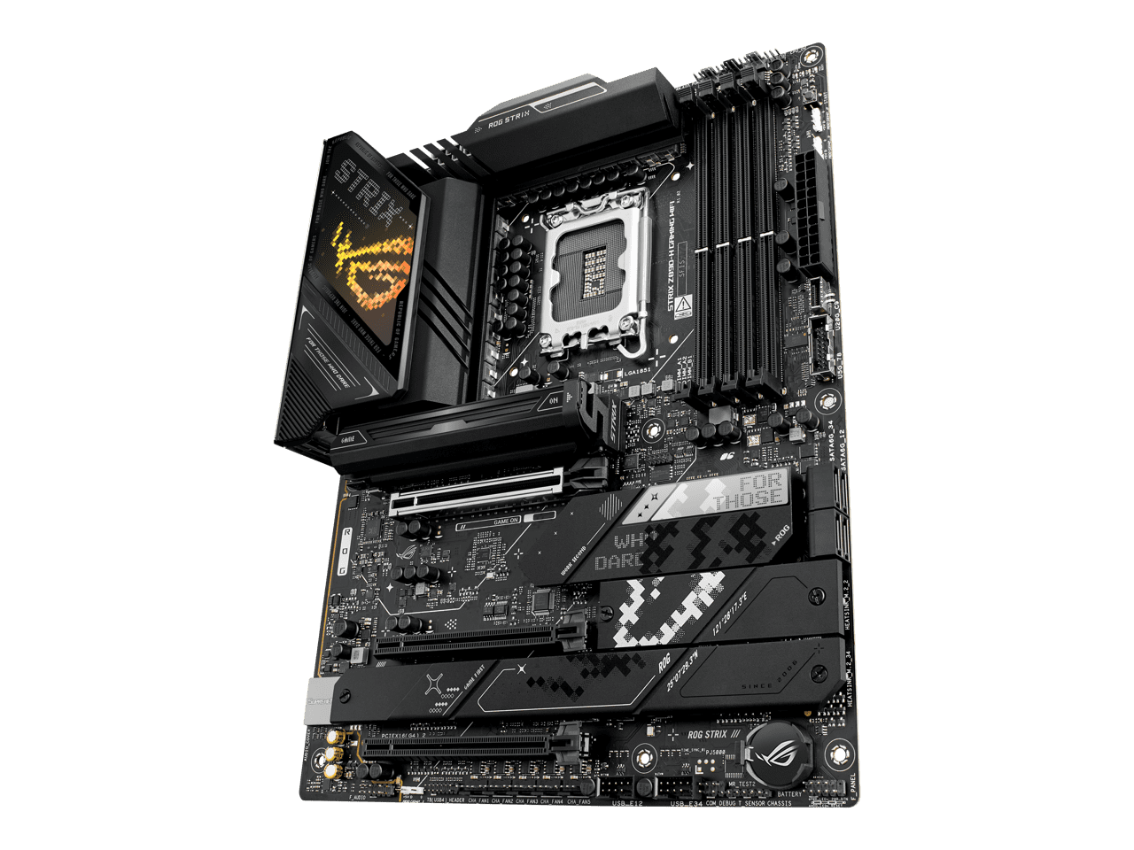 ASUS ROG STRIX Z890-H GAMING WIFI Z890 LGA 1851 ATX motherboard, Intel Core Ultra Series 2 Ready, Advanced AI PC-ready, 16+2+1+2 stages, DDR5, 5Gb LAN, WiFi 7, 4x M.2, PCIe 5.0, USB Type-C, AI OC