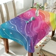 thumbnail image 4 of Ryvnso Rainbow Illustration Rectangle Table Cloth Tablecover Dinning Tablecloth 60"x60", 4 of 8