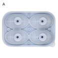 thumbnail image 2 of Hariumiu Ice Cube Mold Non-stick Easily Demoulding Funnel Design with Lid DIY Silicone 4 Grids Basketball Rugby Shape Ice Sphere Mold Kitchen Gadget-A,Blue, 2 of 8