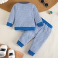 thumbnail image 4 of NOLDARES Toddler Baby Boy Fall Clothes Printed Long Sleeve Pullover Sweatshirt Tops Joggers Pants Set Winter Outfits Size:2-3 Y,Blue, 4 of 7
