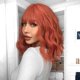 thumbnail image 4 of Orangeshort Curly Women's Bangs Temperature Silk Hair Whole Wig Headband Wig, 4 of 9