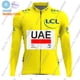 thumbnail image 3 of Maillot de ciclismo del Tour de Francia de los EAU 2024 con lunares amarillos, verdes y blancos, manga larga, camisetas de ciclismo de carretera, camisetas de ciclismo, uniformes de MTB, 3 of 5