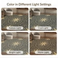 thumbnail image 7 of ODIKA 3'x5' Washable Accent Rug Pet Friendly, Non-Shedding Mat Folk Vine Border Distressed Farmhouse Lettering Primitive Vintage Refined for Bedside, Nursery Room, 7 of 7