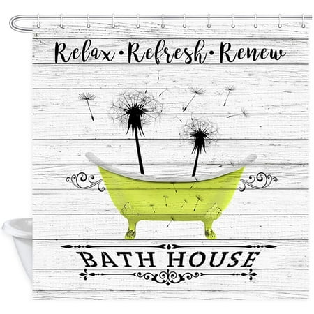 Joyweirideau De Douche Rustique Farmhouse Citations Inspirantes En Noir Et Blanc Et Pissenlit Motivant Ensemble De Rideaux De Douche En Tissu Avec 12 Crochets Rideau De Salle De Bain Ride Walmart Canada