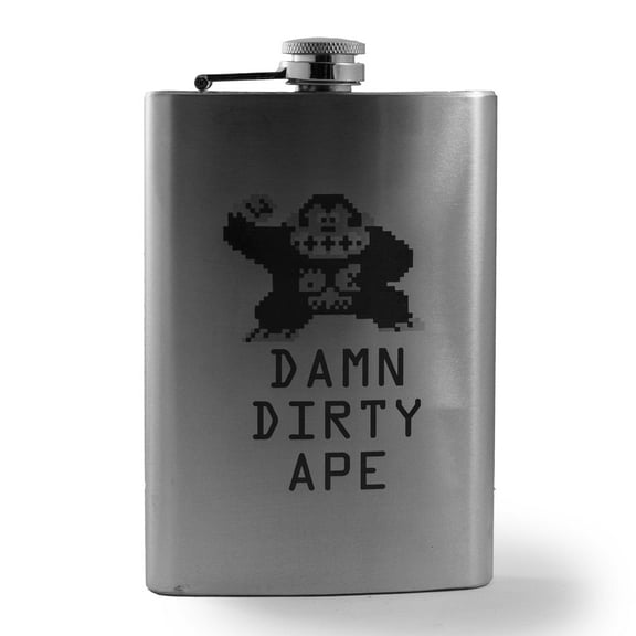 8oz Damn Dirty Ape Flask L1
