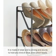 thumbnail image 3 of Yamazaki Home Slim Shoe Rack, Black, Steel,  Holds 8 to 12 shoes, Supports 26.4 pounds, 3 of 4