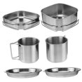 thumbnail image 3 of OULII 6Pack Barbecue Combination Pot Heat Insulation Easy to Clean for Camping Picnic Set, 3 of 5
