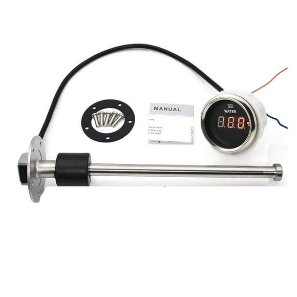 Digital 0-190ohm Water Level Gauge With Fuel Level Sensor For Universal Auto Car Boat 12V/24V Gasoline Diesel Vehicle ,Easy Setup
