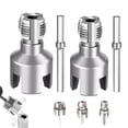 thumbnail image 2 of Internal & External Pipe Threading Tool, Pipe Threader, Heavy Duty Plumbing Repair Tool with Drill Bit Adapter, 3X1In (Silver1), 2 of 9