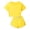 Yellow, variant on Children's Short Sleeved Shorts Set Solid Color 8 Color Leisure Suit Sports Suit Cycling Play Sports