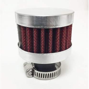 Red 18mm Mini Air Intake Crankcase Breather Filter Valve Cover Catch Tank