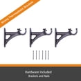 thumbnail image 6 of Kenney® Birkin 3/4" Fast Fit™ Easy Install Decorative Window Curtain Rod, 42-120", Oil Rubbed Bronze, 6 of 6