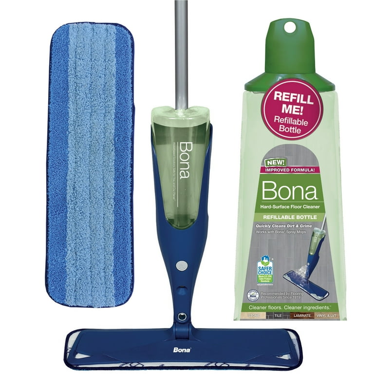 Bona Multi-Surface Floor Cleaner Refill - 128 fl oz - Unscented - Refill  for Bona Spray Mops and Spray Bottles - Residue-Free Floor Cleaning  Solution