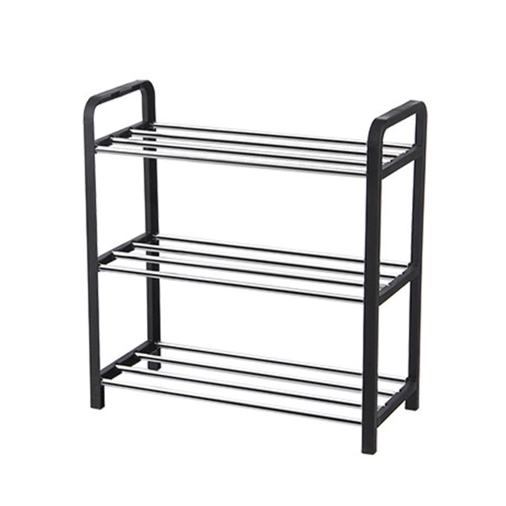 Shoes Rack Multi-layer Shoe Storage Shelf Organizer Household Metal Steel Stand, Short 3 Layer