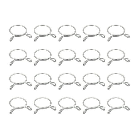 

Fuel Line Hose Clips 20 Pack 21mm 304 Stainless Steel Single Wire Tubing Spring Clamps (Silver)