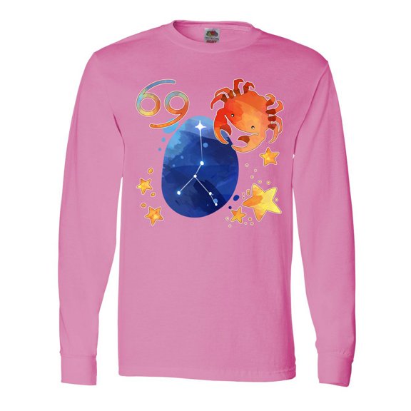 Inktastic Cancer Crab Constellation Zodiac Sign Illustration Long Sleeve T-Shirt