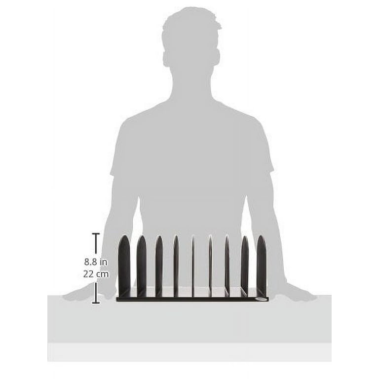 Safco Slanted Shelves Steel Desk Tray Sorter - 8 Tier(s)Desktop - Durable - Powder Coated - Black - Steel - 1 Each Safco Slanted Shelves Steel Desk Tray Sorter - 8 Tier(s)Desktop - Durable - Powder Coated - Black - Steel - 1 Each