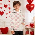 thumbnail image 1 of TaTaai Valentine's Day Printed Hoodie, Youth Long Sleeve Pullover, Pocket Casual Sweatshirt, Holiday Gift Apparel Gift, 1 of 9