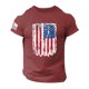 thumbnail image 1 of Playeras Negras Hombre Algodon Camiseta Con Estampado Digital 2D Para Hombre, Camiseta De Manga Corta Con Solapa Superior, 1 of 5